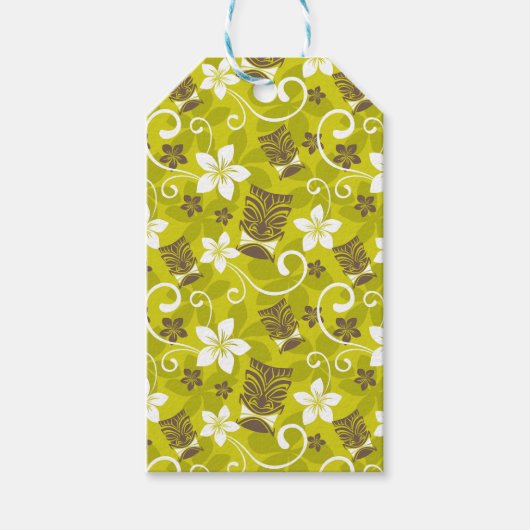 LUAU TIKI PATTERN GESCHENKANHÄNGER (Vorderseite)