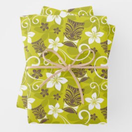 LUAU TIKI PATTERN GESCHENKPAPIER SET