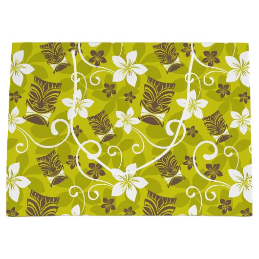 LUAU TIKI PATTERN GROßE GESCHENKTÜTE (Vorderseite)