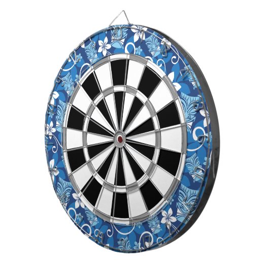 LUAU TIKI PATTERN (HELLBLAU) DARTSCHEIBE (Vorderseite rechts)