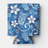 LUAU TIKI PATTERN (HELLBLAU) DOSENKÜHLER (Vorderseite)
