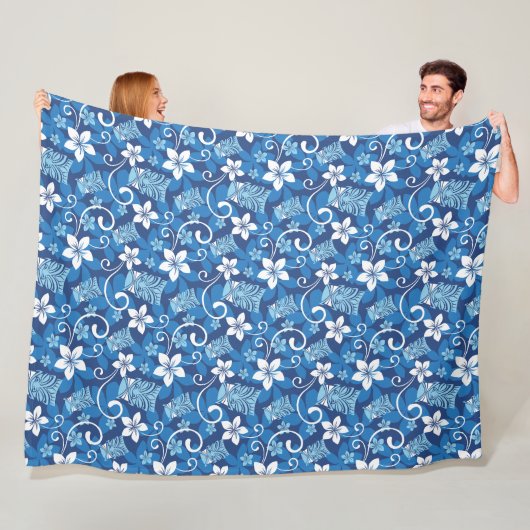 LUAU TIKI PATTERN (HELLBLAU) FLEECEDECKE (Beispiel)