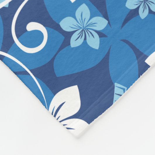 LUAU TIKI PATTERN (HELLBLAU) FLEECEDECKE (Ecke)