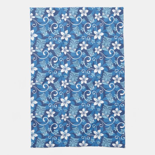 LUAU TIKI PATTERN (HELLBLAU) GESCHIRRTUCH (Vertikal)