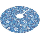 LUAU TIKI PATTERN (HELLBLAU) POLYESTER WEIHNACHTSBAUMDECKE (Schrägansicht)