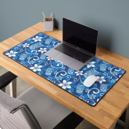 LUAU TIKI PATTERN (HELLBLAU) SCHREIBTISCHUNTERLAGE