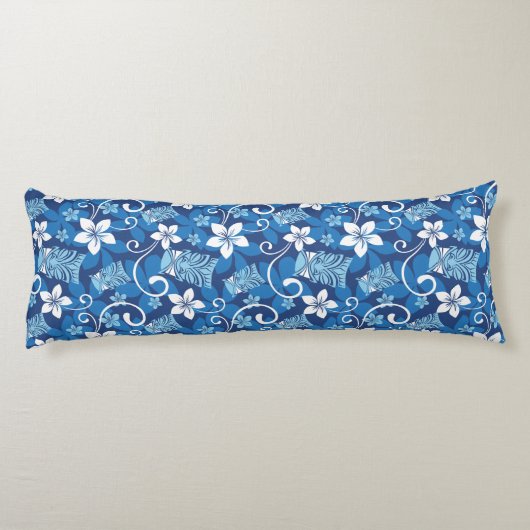 LUAU TIKI PATTERN (HELLBLAU) SEITENSCHLÄFERKISSEN (Rückseite)