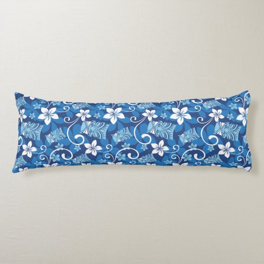 LUAU TIKI PATTERN (HELLBLAU) SEITENSCHLÄFERKISSEN (Vorderseite)
