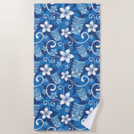 LUAU TIKI PATTERN (HELLBLAU) STRANDTUCH
