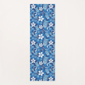 LUAU TIKI PATTERN (HELLBLAU) YOGAMATTE (Vorderseite)