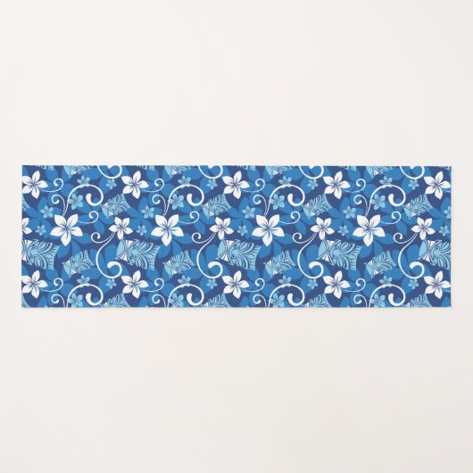 LUAU TIKI PATTERN (HELLBLAU) YOGAMATTE (Vorderseite (Horizontal))