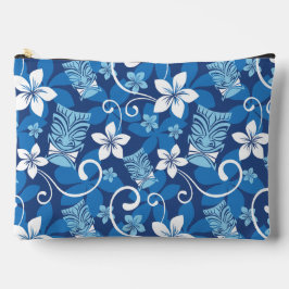 LUAU TIKI PATTERN (HELLBLAU) ZUBEHÖRTASCHE