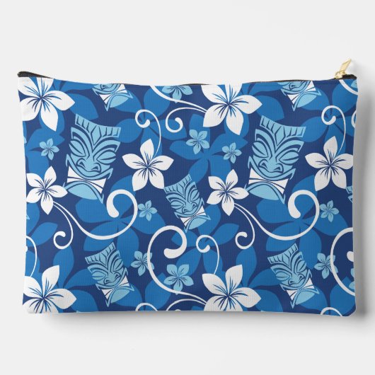 LUAU TIKI PATTERN (HELLBLAU) ZUBEHÖRTASCHE (Rückseite)