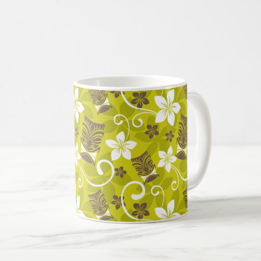 LUAU TIKI PATTERN KAFFEETASSE (VorderseiteRechts)