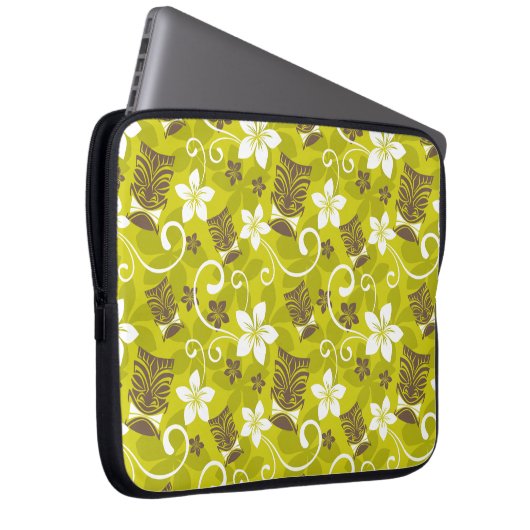LUAU TIKI PATTERN LAPTOPSCHUTZHÜLLE (Vorne Rechts)