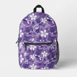 LUAU TIKI PATTERN (LILA) BEDRUCKTER RUCKSACK