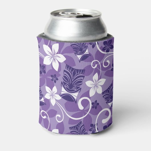 LUAU TIKI PATTERN (LILA) DOSENKÜHLER (Kanne Rückseite)