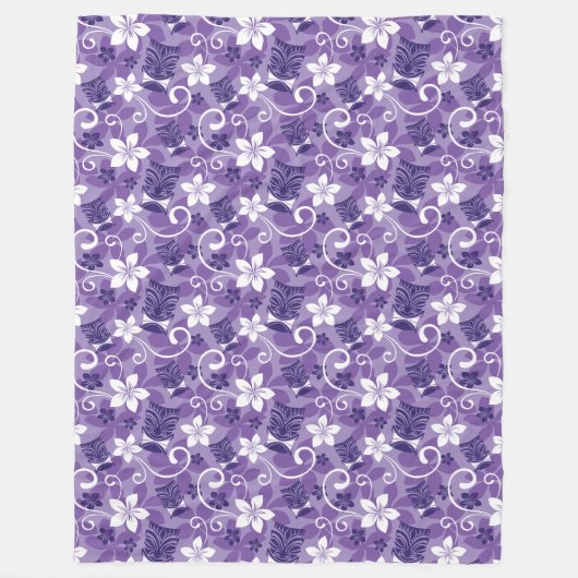 LUAU TIKI PATTERN (LILA) FLEECEDECKE (Vorderseite)