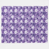 LUAU TIKI PATTERN (LILA) FLEECEDECKE (Vorderseite (Horizontal))