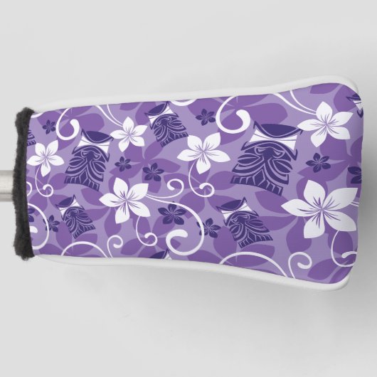 LUAU TIKI PATTERN (LILA) GOLF HEADCOVER (Vorderseite)