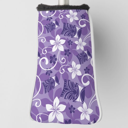 LUAU TIKI PATTERN (LILA) GOLF HEADCOVER (Rotieren 90)
