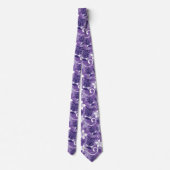 LUAU TIKI PATTERN (LILA) KRAWATTE (Rückseite)