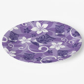 LUAU TIKI PATTERN (LILA) PAPPTELLER (Schrägansicht)