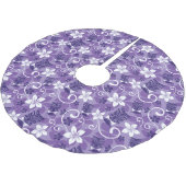 LUAU TIKI PATTERN (LILA) POLYESTER WEIHNACHTSBAUMDECKE (Schrägansicht)