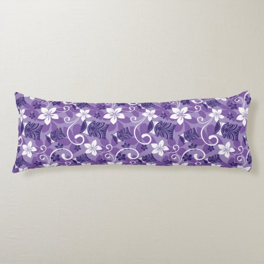 LUAU TIKI PATTERN (LILA) SEITENSCHLÄFERKISSEN (Vorderseite)