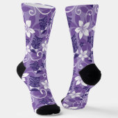 LUAU TIKI PATTERN (LILA) SOCKEN (Gewinkelt)