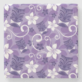 LUAU TIKI PATTERN (LILA) STEINUNTERSETZER (Vorderseite)