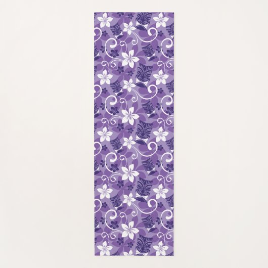 LUAU TIKI PATTERN (LILA) YOGAMATTE (Vorderseite)