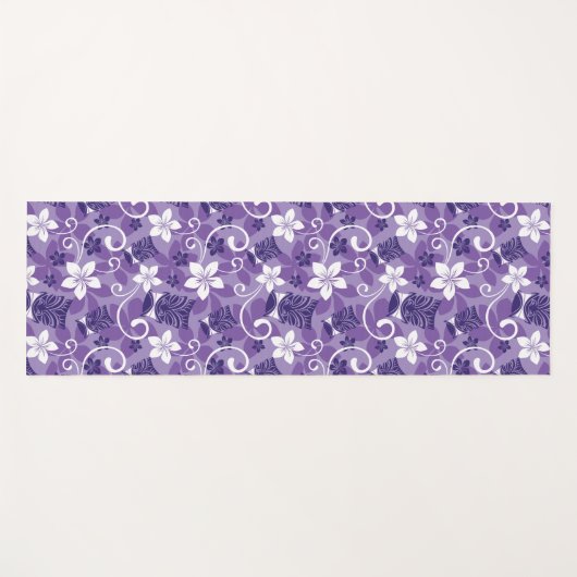 LUAU TIKI PATTERN (LILA) YOGAMATTE (Vorderseite (Horizontal))