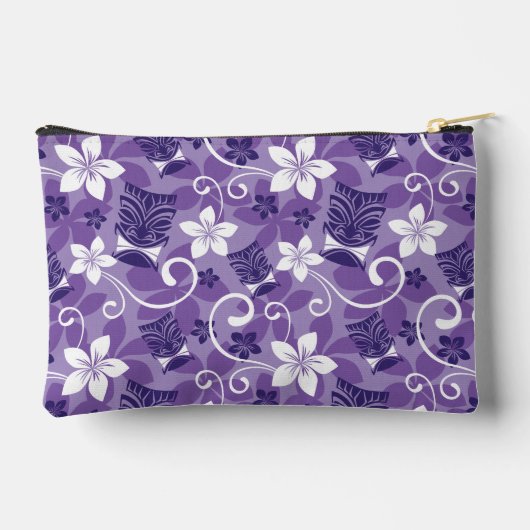 LUAU TIKI PATTERN (LILA) ZUBEHÖRTASCHE (Rückseite)