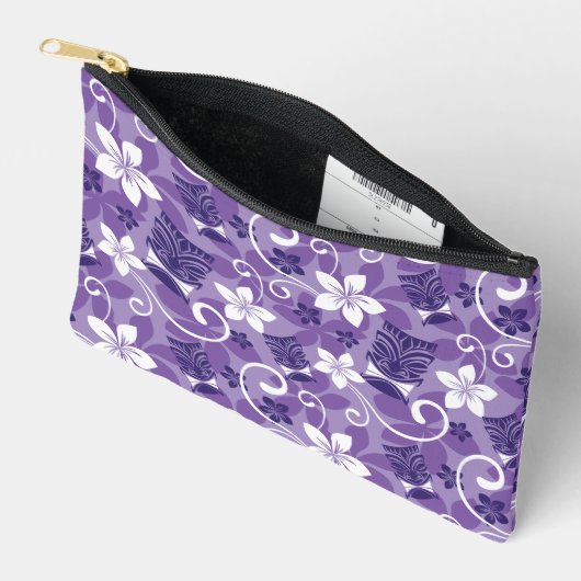 LUAU TIKI PATTERN (LILA) ZUBEHÖRTASCHE (Offen)