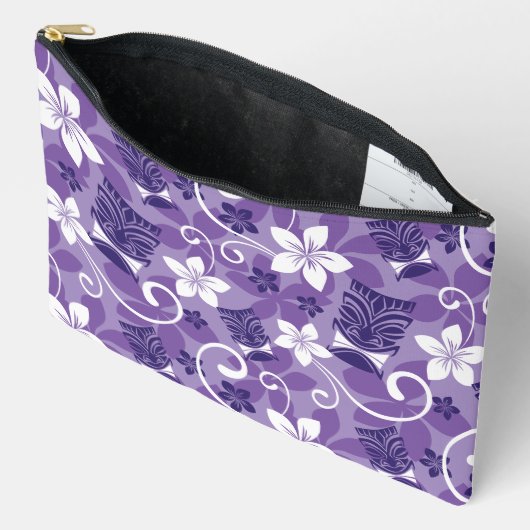LUAU TIKI PATTERN (LILA) ZUBEHÖRTASCHE (Offen)
