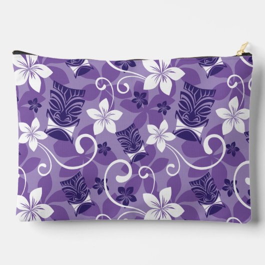 LUAU TIKI PATTERN (LILA) ZUBEHÖRTASCHE (Rückseite)