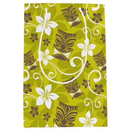 LUAU TIKI PATTERN MITTLERE GESCHENKTÜTE (Vorderseite)