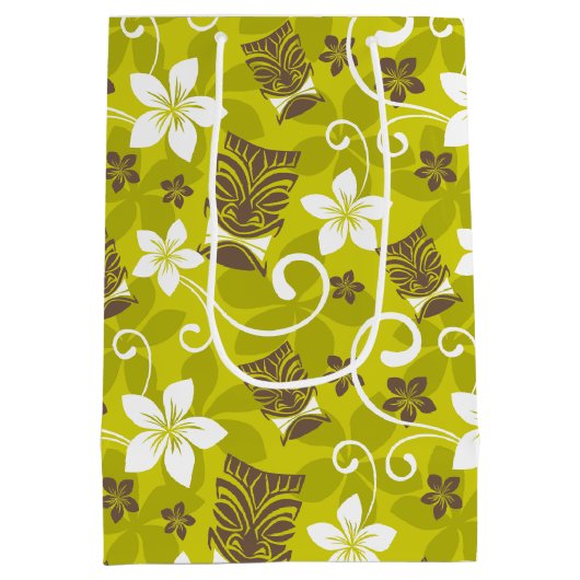 LUAU TIKI PATTERN MITTLERE GESCHENKTÜTE (Rückseite)