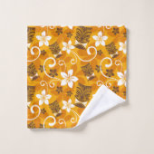 LUAU TIKI PATTERN (ORANGE) BADHANDTUCH SET (Waschlappen)