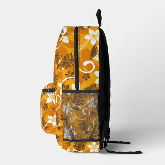 LUAU TIKI PATTERN (ORANGE) BEDRUCKTER RUCKSACK (Rechts)