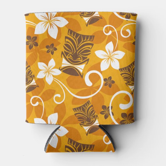 LUAU TIKI PATTERN (ORANGE) DOSENKÜHLER (Vorderseite)