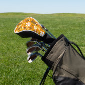 LUAU TIKI PATTERN (ORANGE) GOLF HEADCOVER (In SItu)