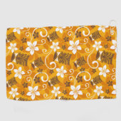 LUAU TIKI PATTERN (ORANGE) GOLFHANDTUCH (Horizontal)
