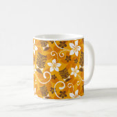 LUAU TIKI PATTERN (ORANGE) KAFFEETASSE (VorderseiteRechts)