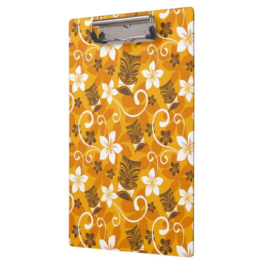 LUAU TIKI PATTERN (ORANGE) KLEMMBRETT (Links)