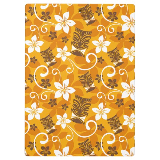 LUAU TIKI PATTERN (ORANGE) KLEMMBRETT (Rückseite)