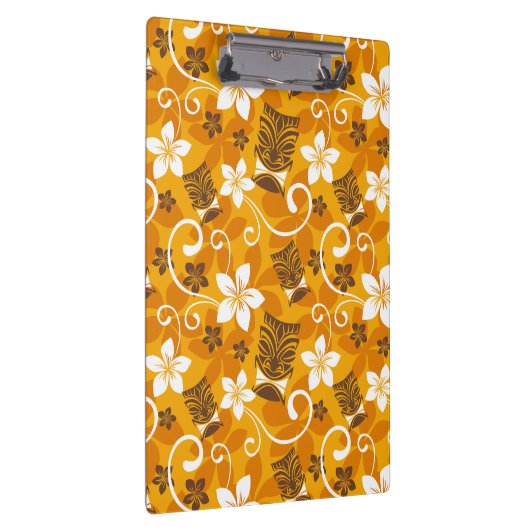 LUAU TIKI PATTERN (ORANGE) KLEMMBRETT (Rechts)