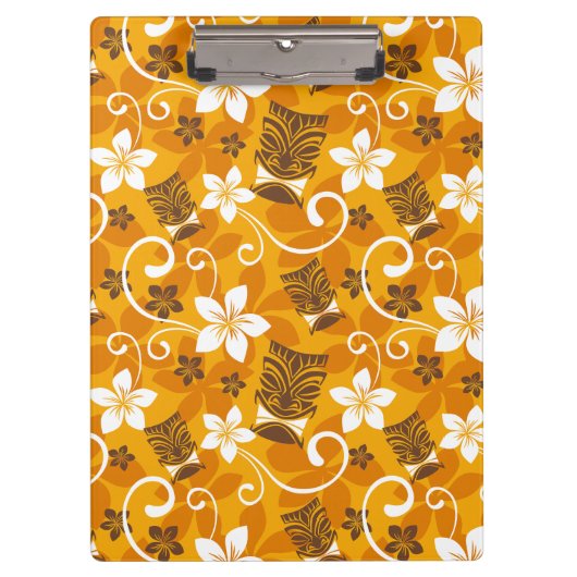 LUAU TIKI PATTERN (ORANGE) KLEMMBRETT (Vorderseite)