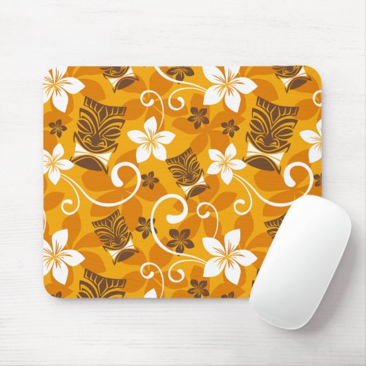 LUAU TIKI PATTERN (ORANGE) MOUSEPAD (Mit Mouse)